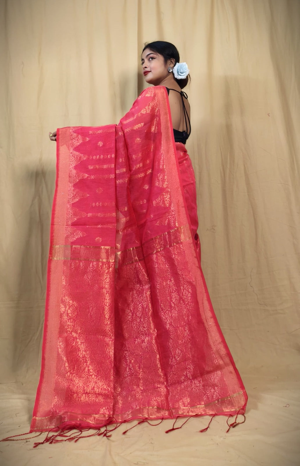 Cotton Silk Jamdani Saree