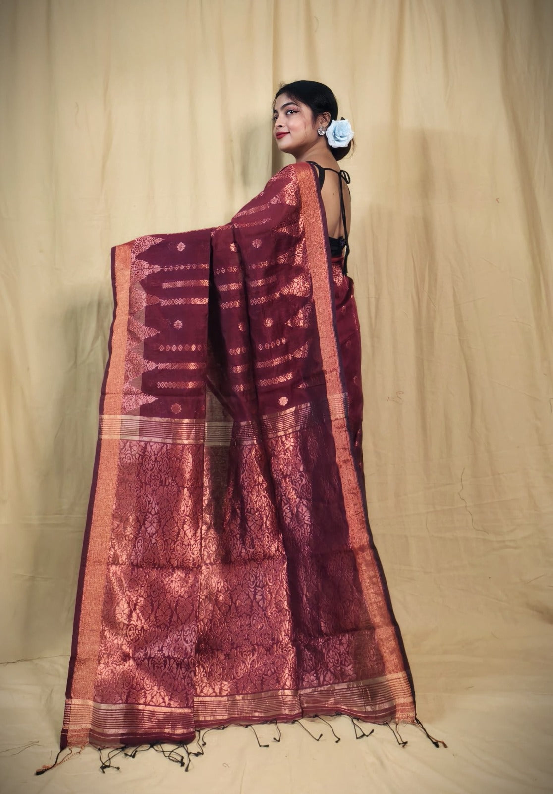 Cotton Silk Jamdani Saree