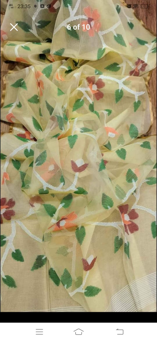 Rasome Muslin Jamdani Saree
