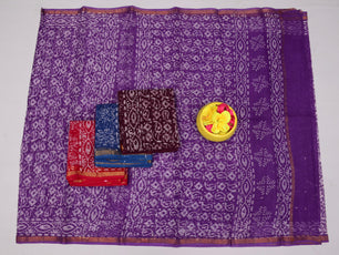 Pure Cotton Kota Doria Saree with Batik Print
