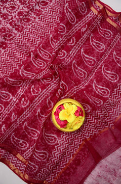 Handcrafted Pure Cotton Kota Doria Batik Saree