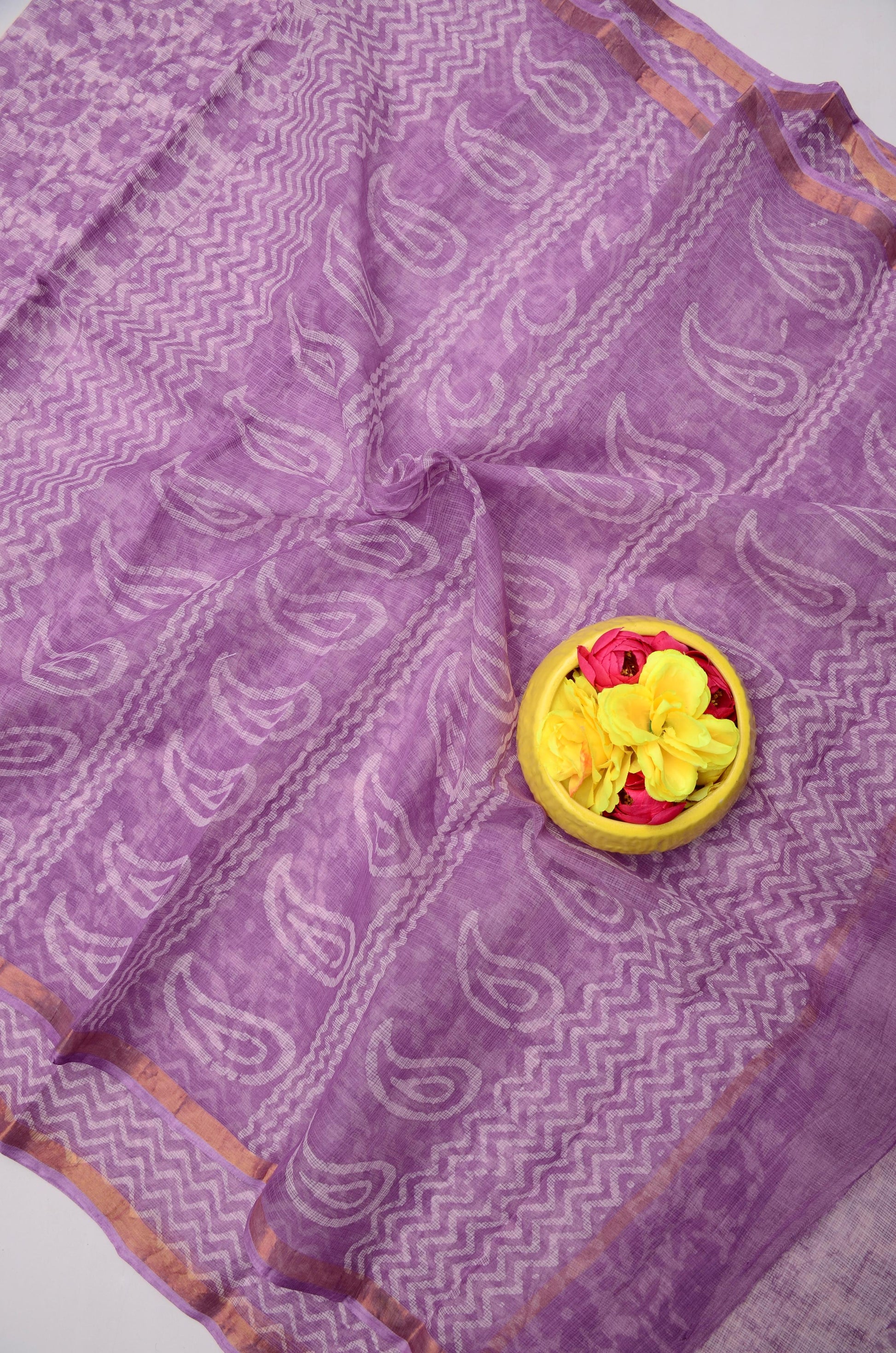 Handcrafted Pure Cotton Kota Doria Batik Saree