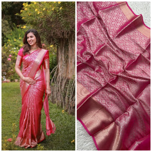Banarasi Tissue Soft Silk Saree with Zari Elegance