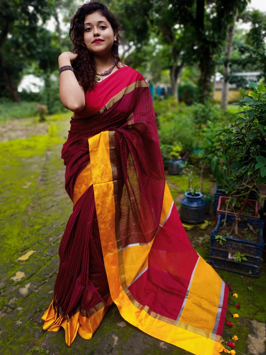 Maheshwari Check Saree