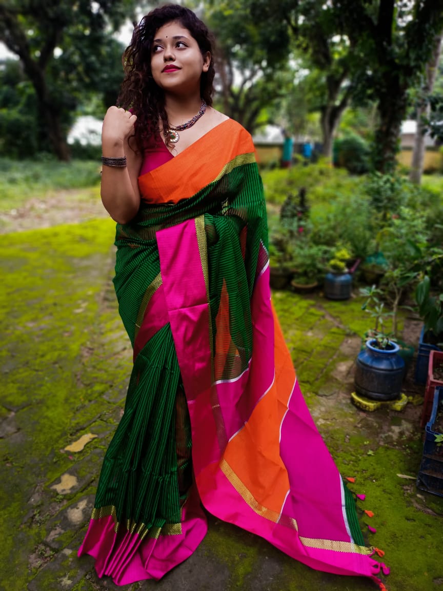 Maheshwari Check Saree