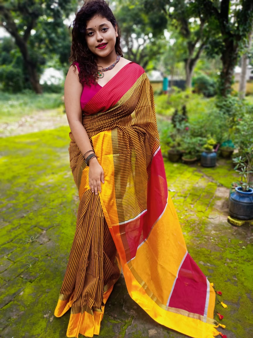 Maheshwari Check Saree