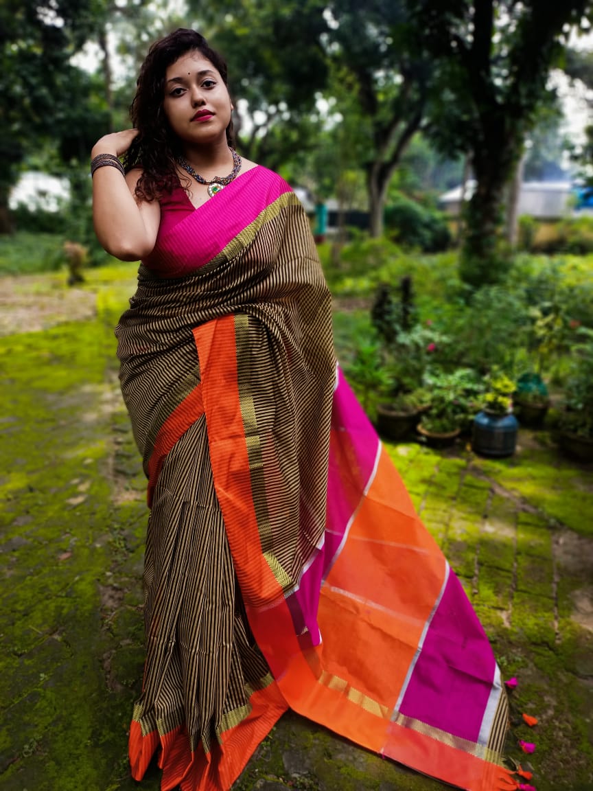 Maheshwari Check Saree