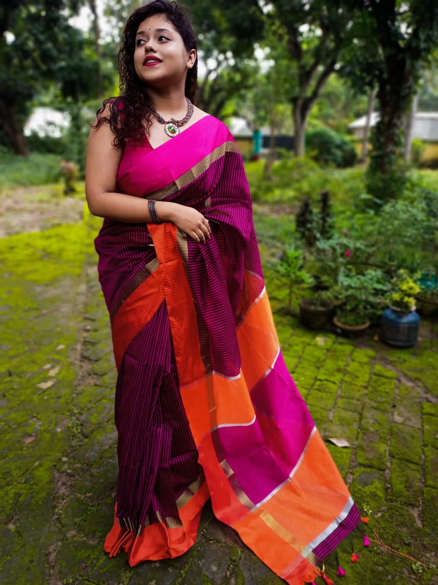 Maheshwari Check Saree