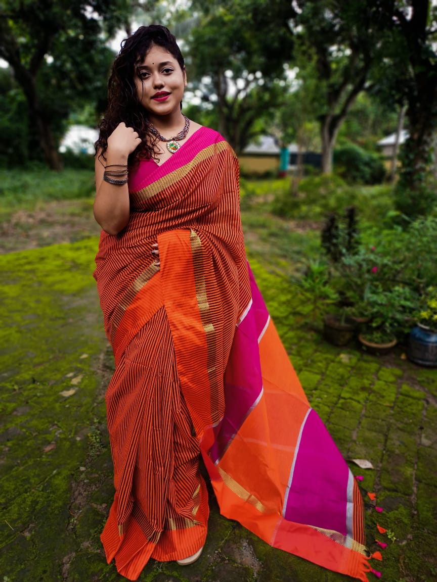 Maheshwari Check Saree