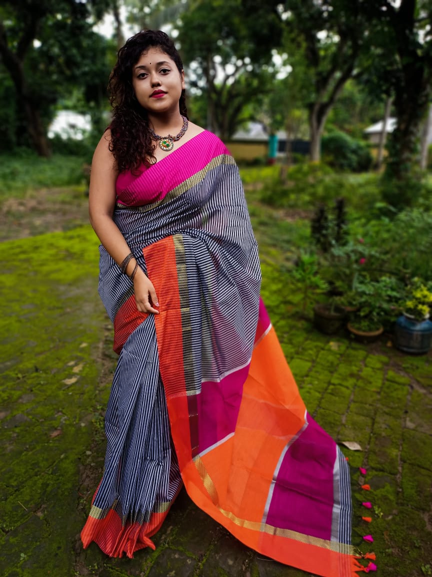 Maheshwari Check Saree