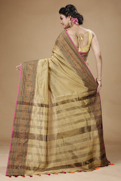 Handloom Pata Copper Zari Saree