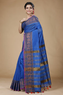 Handloom Pata Copper Zari Saree