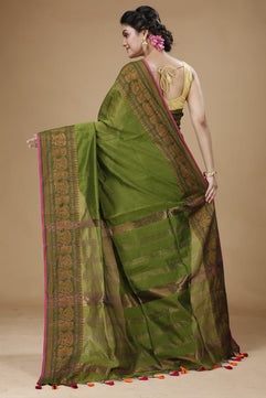 Handloom Pata Copper Zari Saree