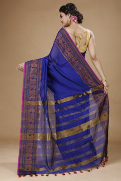 Handloom Pata Copper Zari Saree