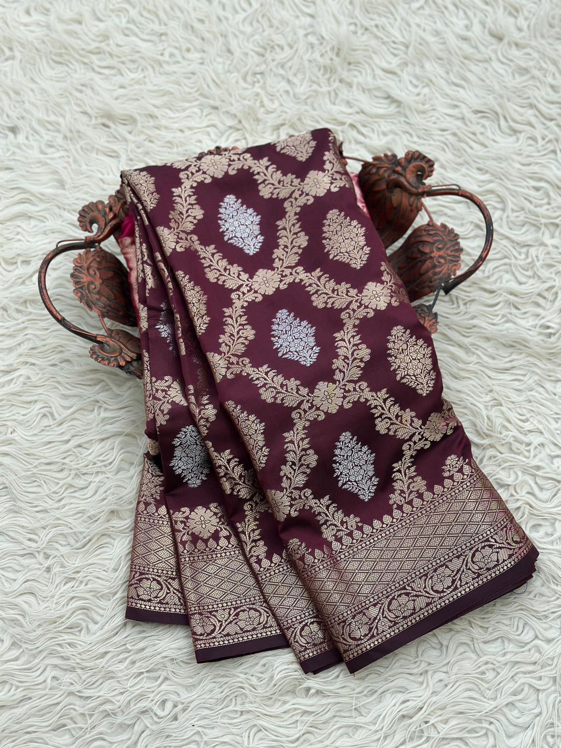 Classic Banarasi Katan Silk Saree with Rich Zari Weave