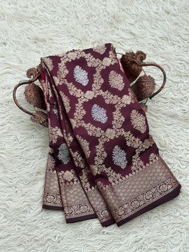 Classic Banarasi Katan Silk Saree with Rich Zari Weave