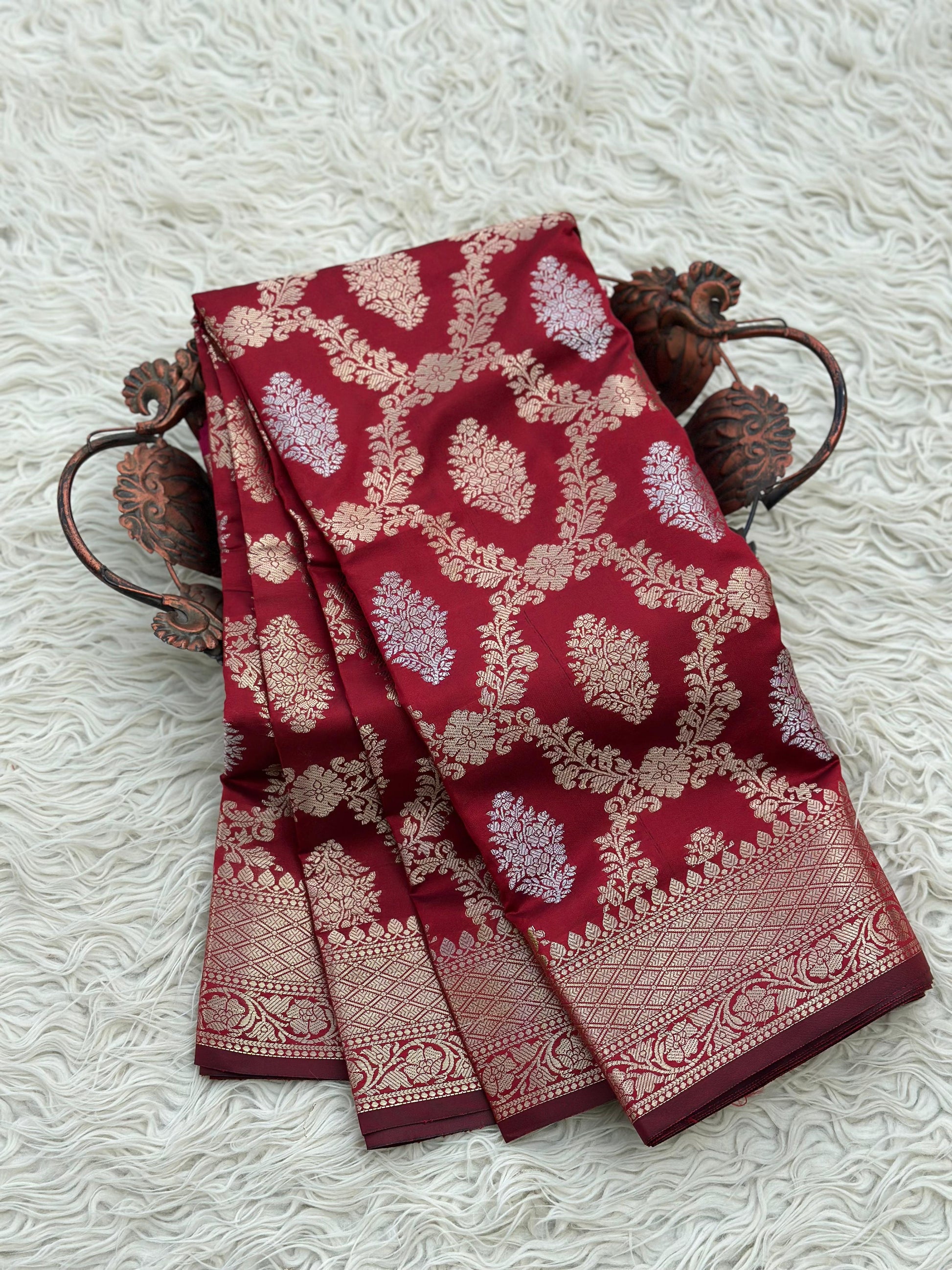 Classic Banarasi Katan Silk Saree with Rich Zari Weave
