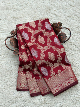 Classic Banarasi Katan Silk Saree with Rich Zari Weave