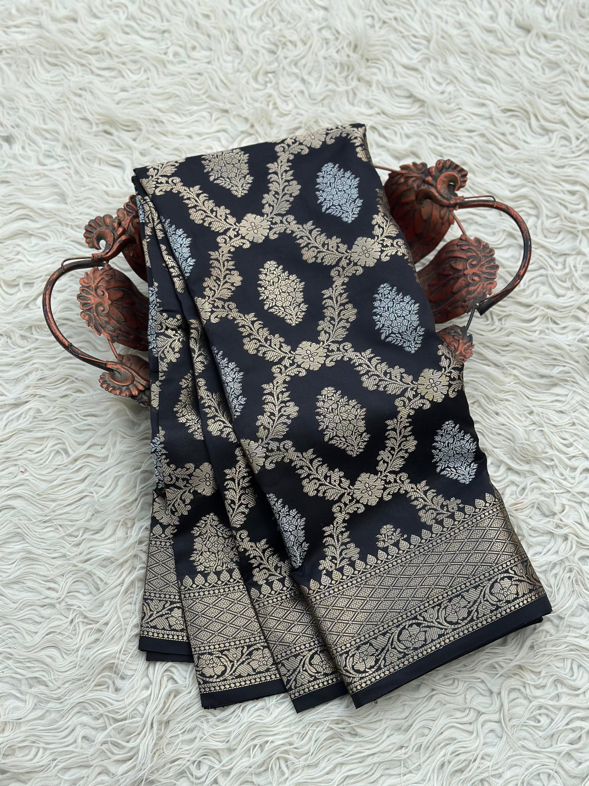 Classic Banarasi Katan Silk Saree with Rich Zari Weave