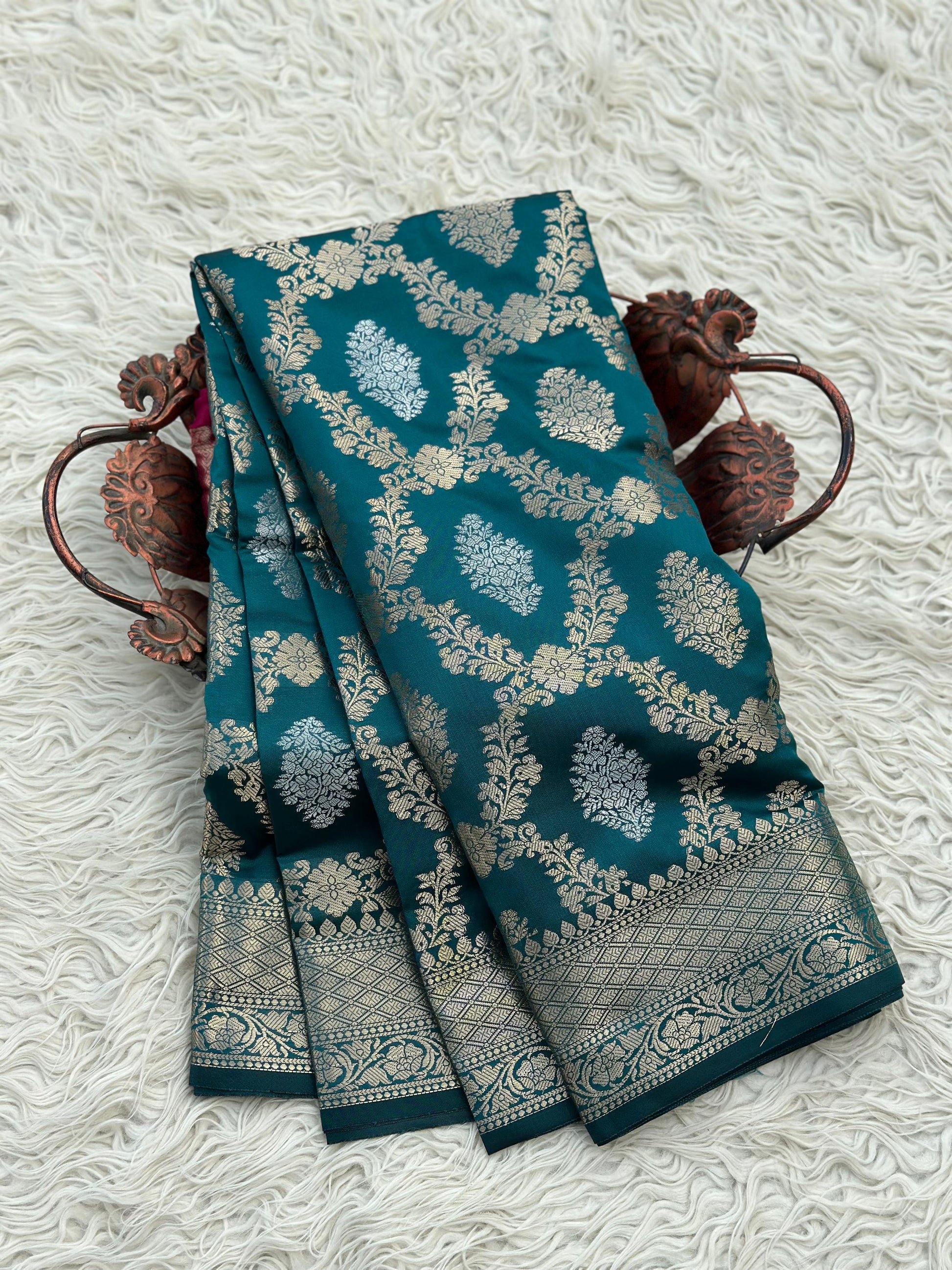 Classic Banarasi Katan Silk Saree with Rich Zari Weave