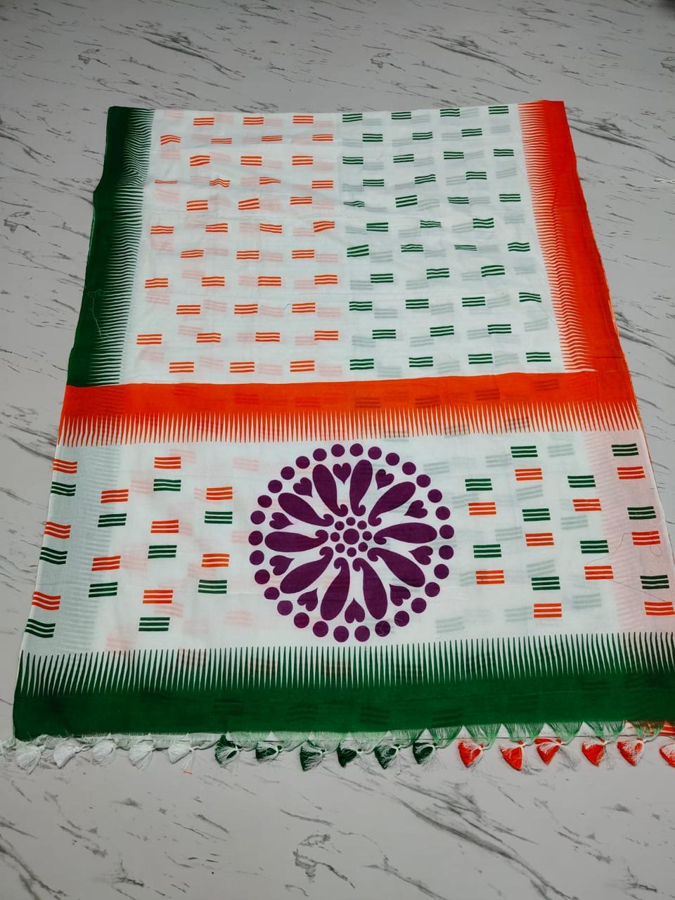 Independence Day Special – Cotton Print Saree