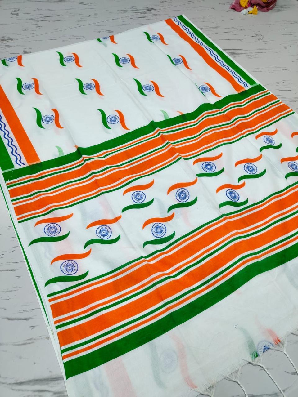 Independence Day Special – Cotton Print Saree