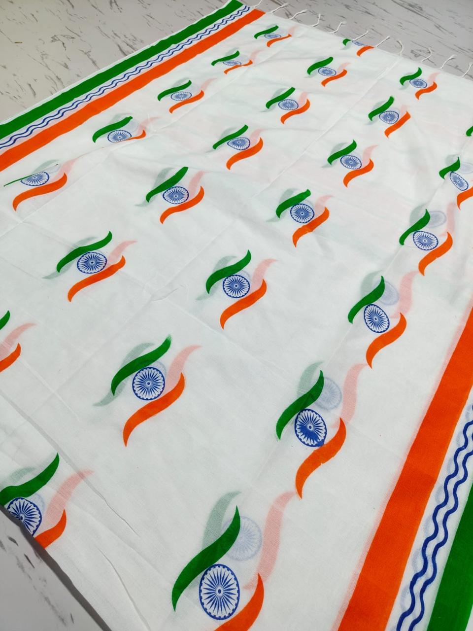 Independence Day Special – Cotton Print Saree