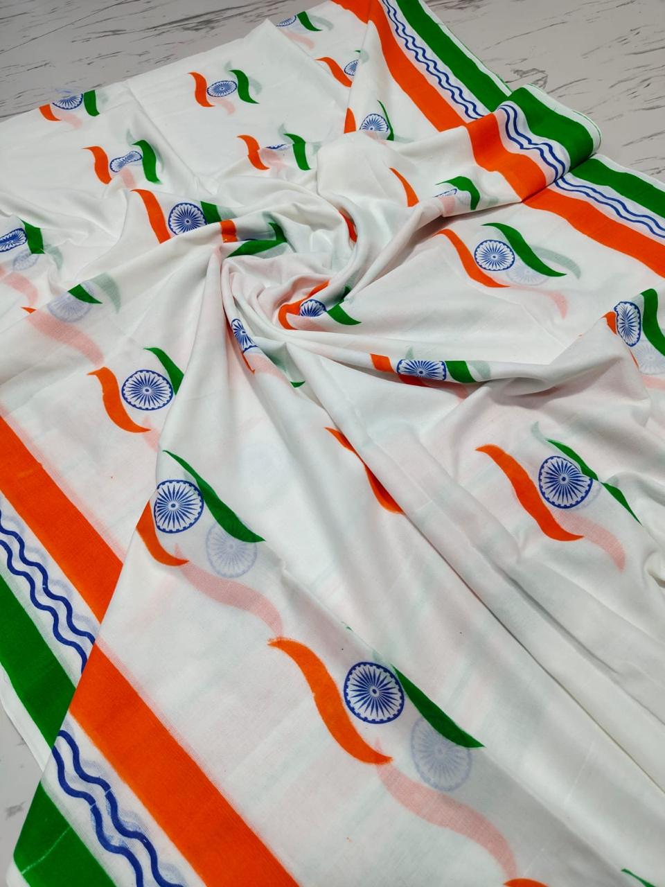 Independence Day Special – Cotton Print Saree