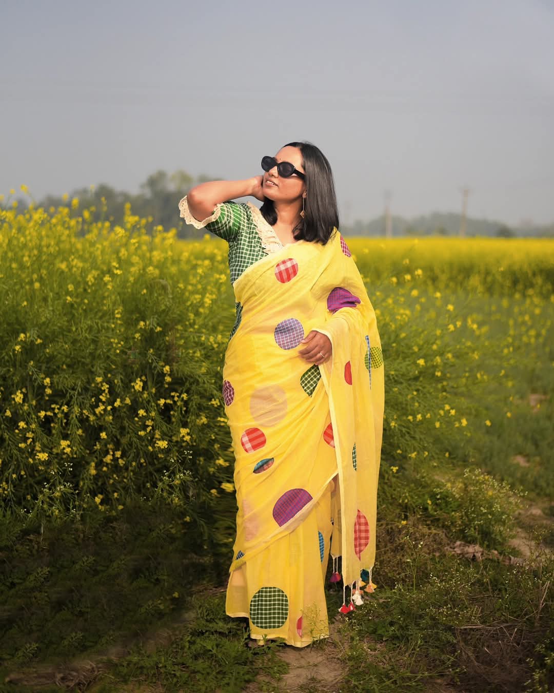 Exclusive Gamcha Ball Work Saree – New Trending Design