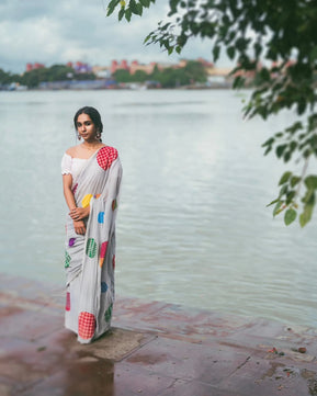 Exclusive Gamcha Ball Work Saree – New Trending Design
