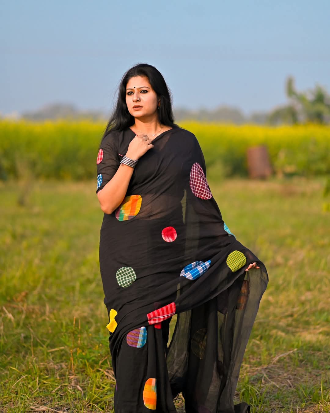 Exclusive Gamcha Ball Work Saree – New Trending Design