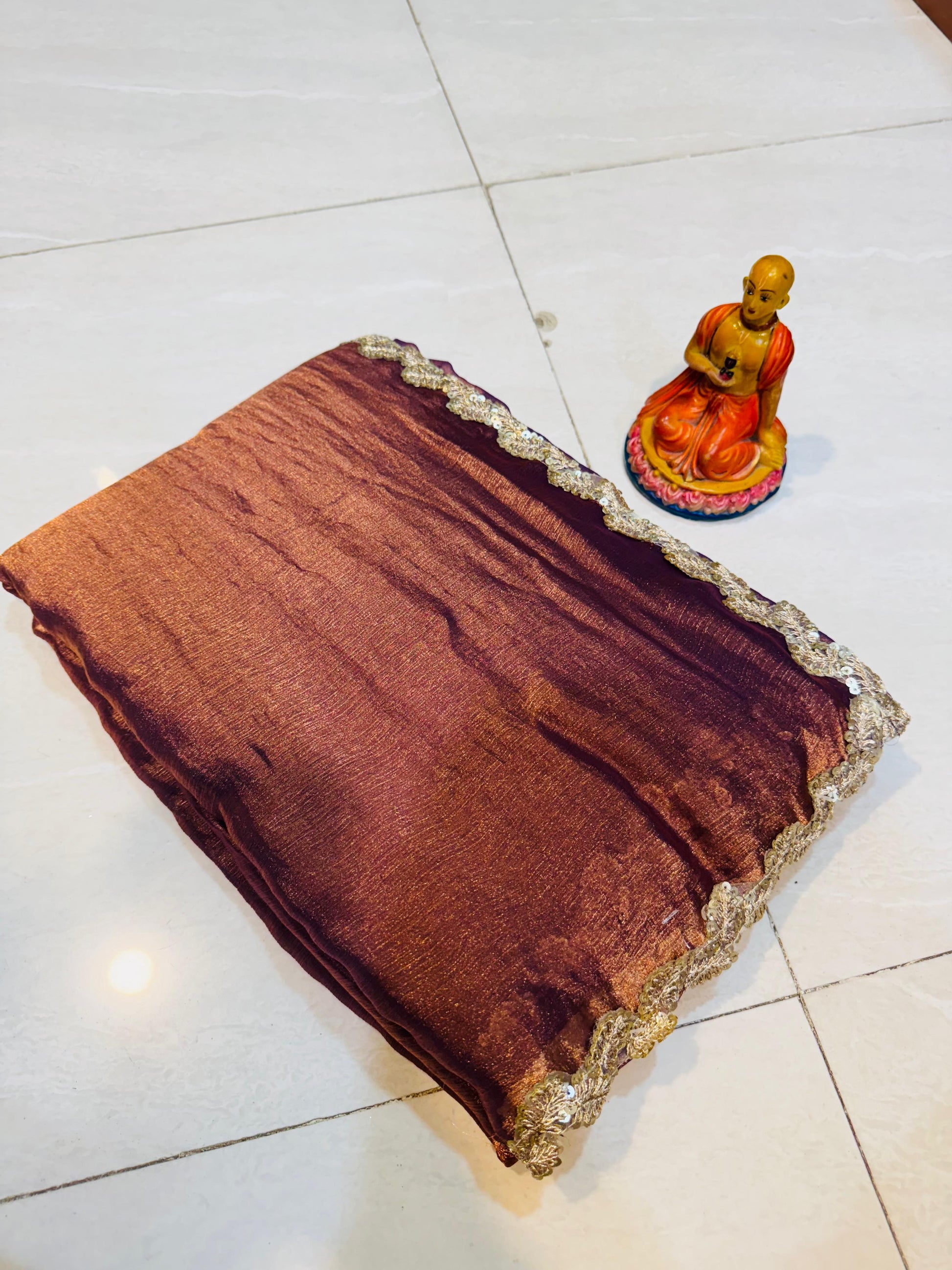 New Exclusive Tissue Saree with Soft Glossy Finish
