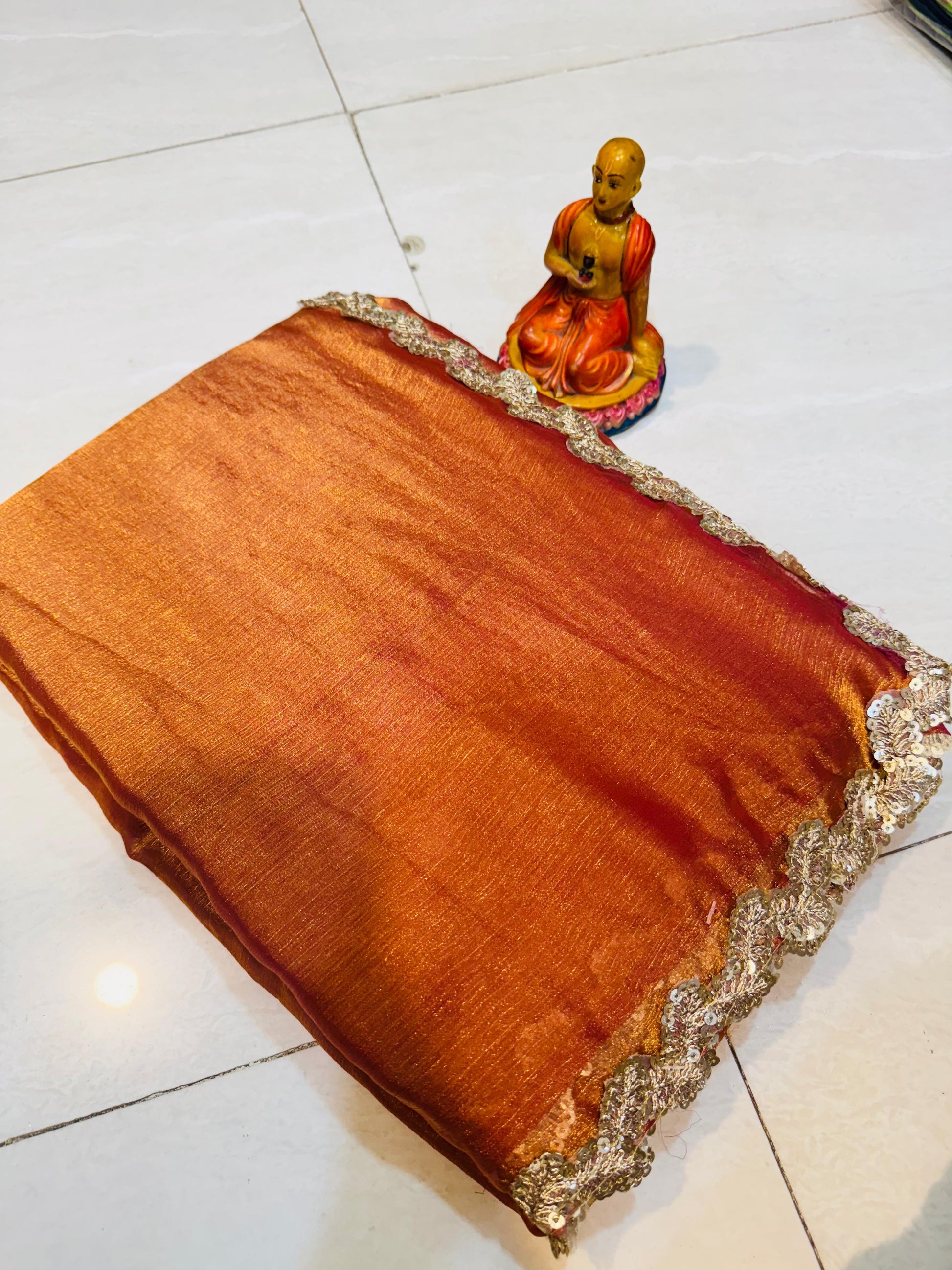 New Exclusive Tissue Saree with Soft Glossy Finish