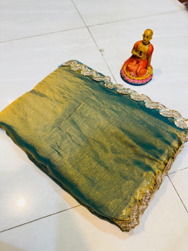 New Exclusive Tissue Saree with Soft Glossy Finish