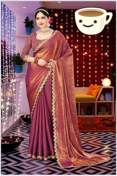 New Exclusive Tissue Saree with Soft Glossy Finish
