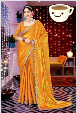 New Exclusive Tissue Saree with Soft Glossy Finish