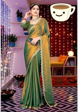 New Exclusive Tissue Saree with Soft Glossy Finish