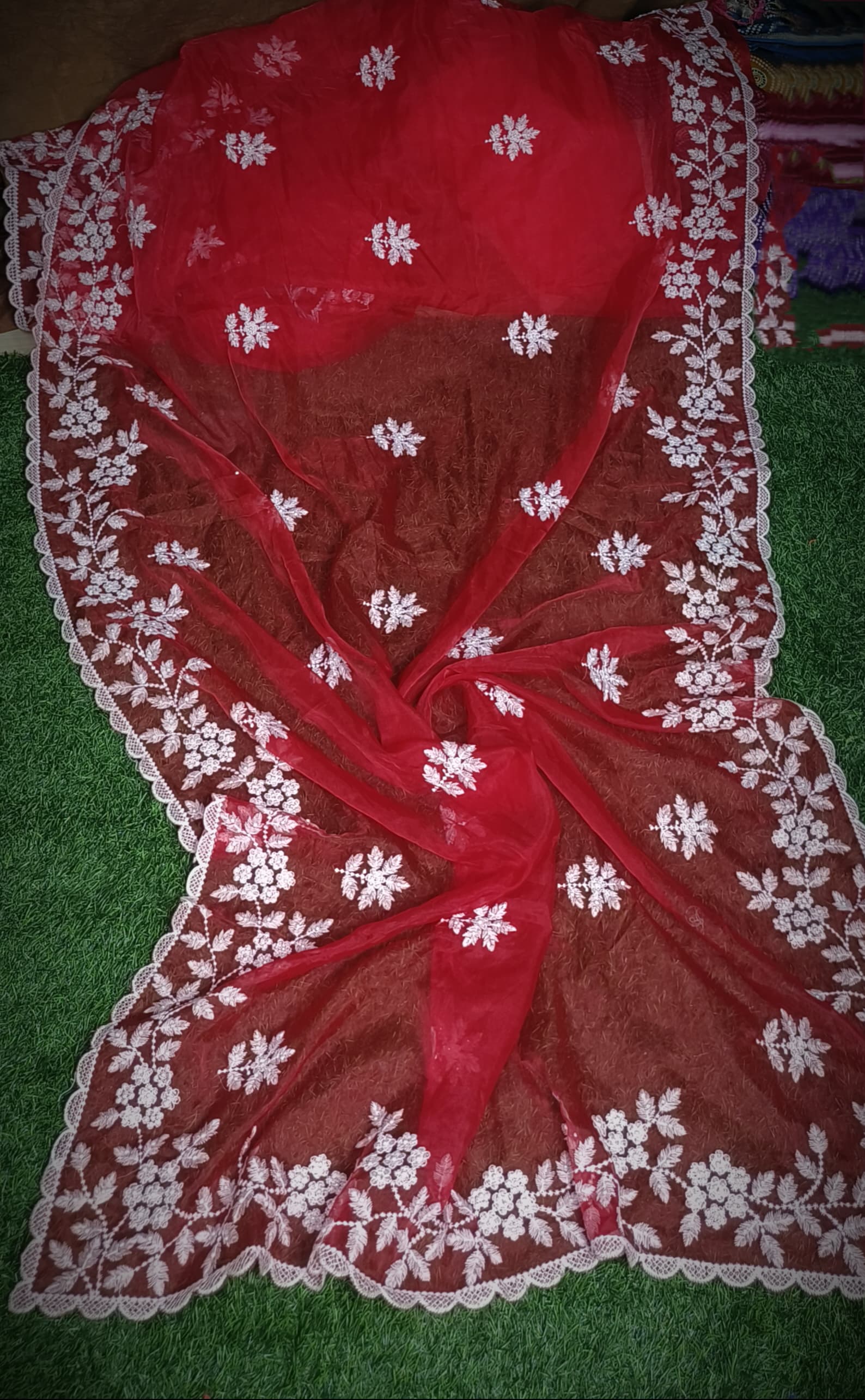 Premium Chiffon Saree with Hakoba Resham Blouse Piece
