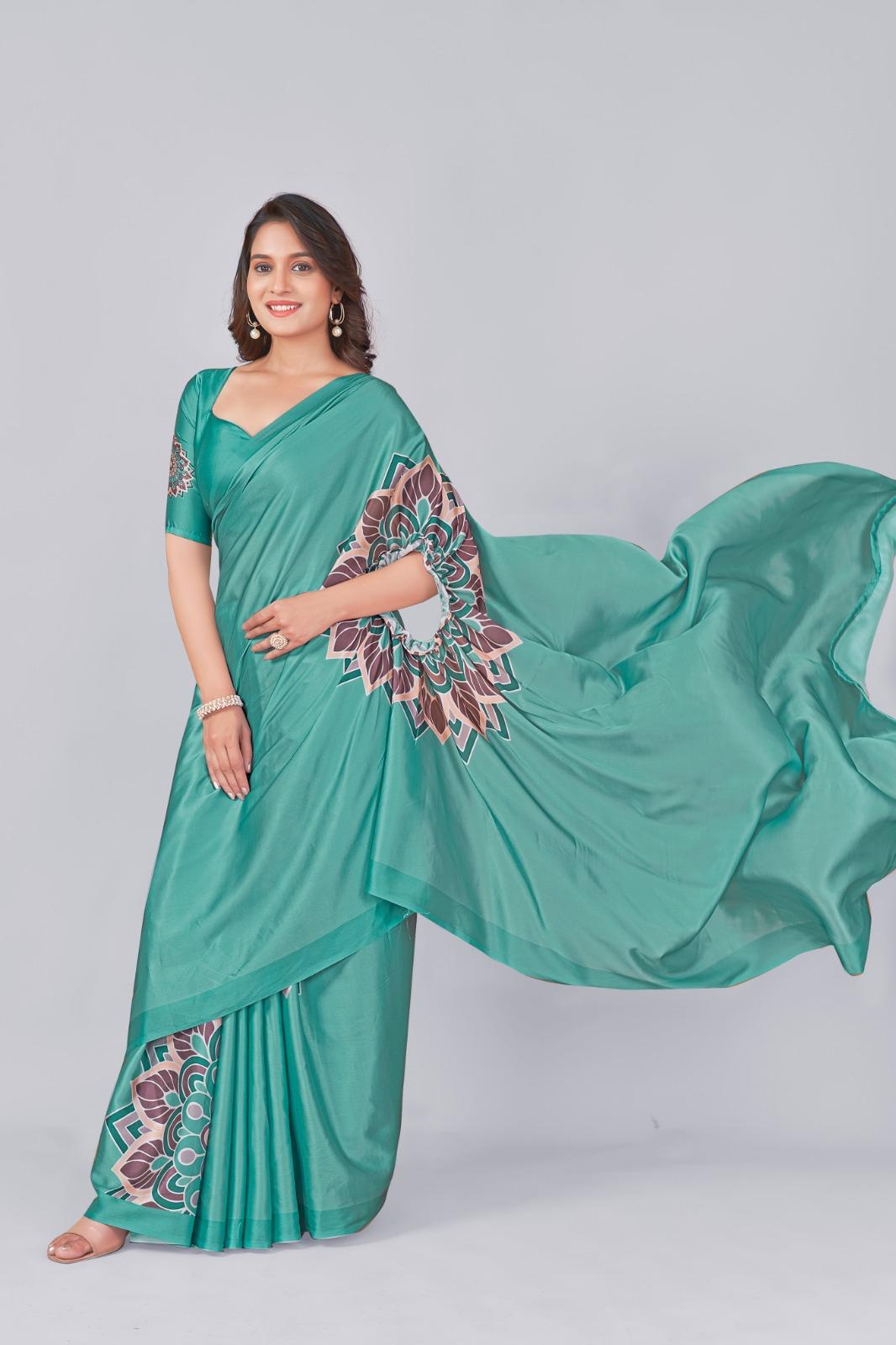 Party Wear Desginer Crepe Silk Saree