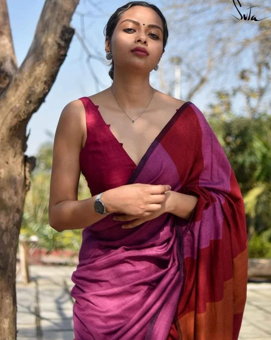 Elegant Sico Stripe Saree