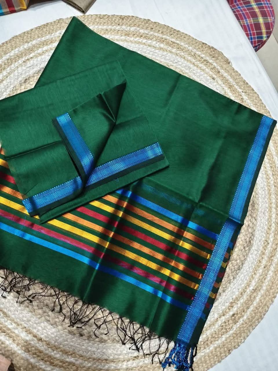 Maheshwari Design Cotton Silk Saree