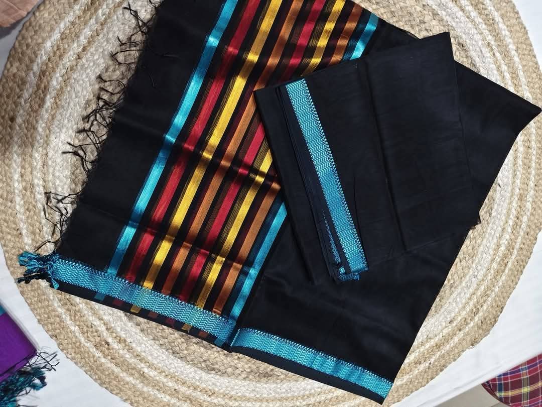 Maheshwari Design Cotton Silk Saree