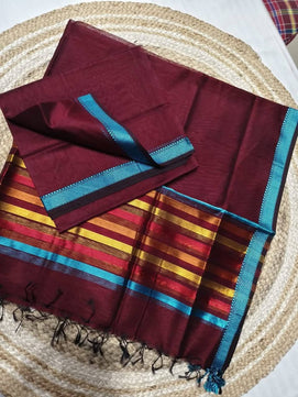 Maheshwari Design Cotton Silk Saree