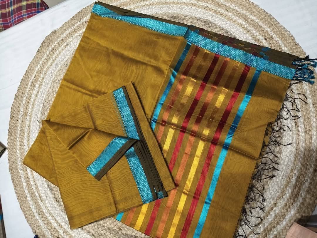 Maheshwari Design Cotton Silk Saree