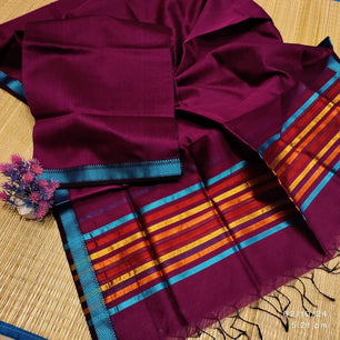 Maheshwari Design Cotton Silk Saree