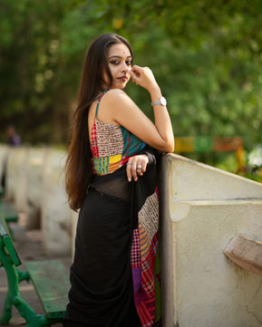 Mulmul Cotton Saree- Mixmatch Box Design