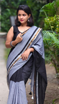 Mulmul Cotton Saree with Zari Border