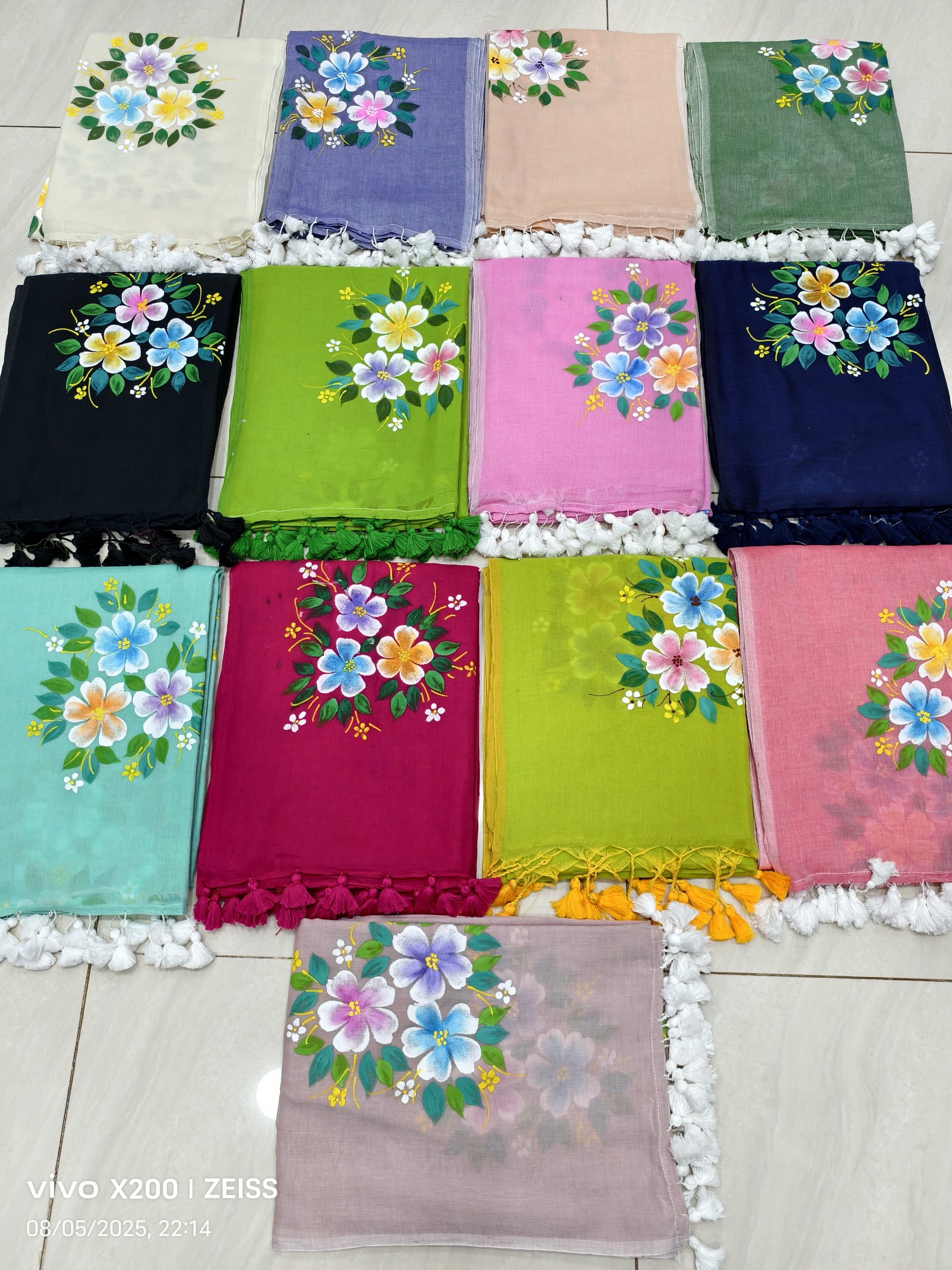 Mulmul Cotton Hand-Painted Saree