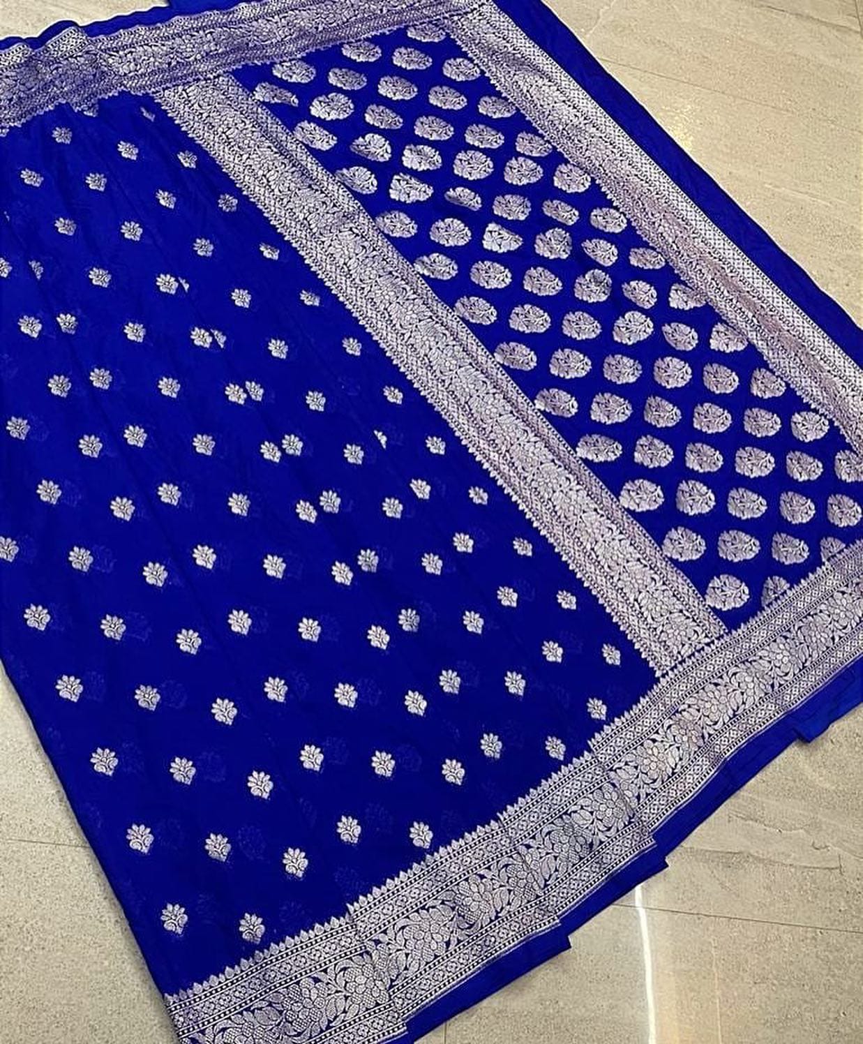 Banarasi Georgette Katan Handloom Silk Saree
