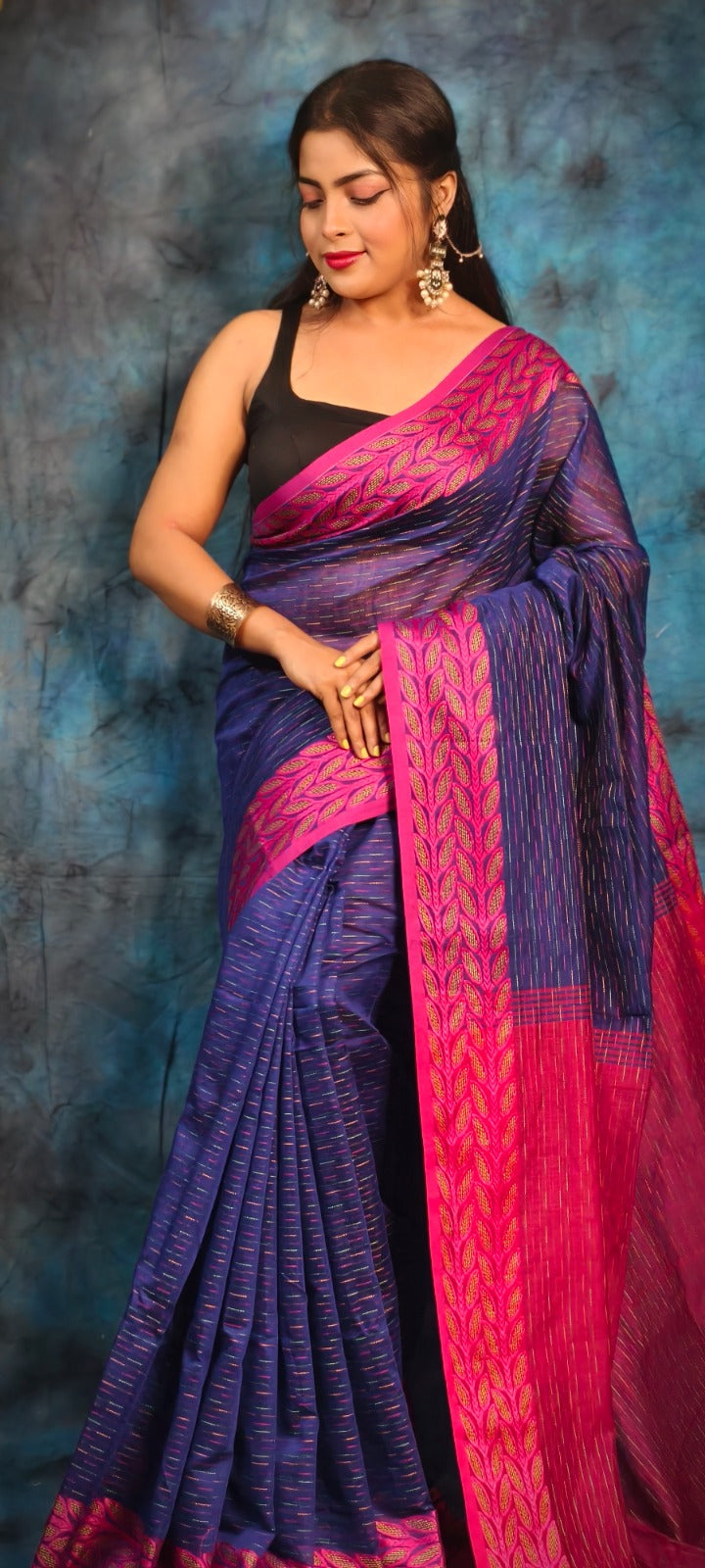 Handloom Kantha Stitch Saree